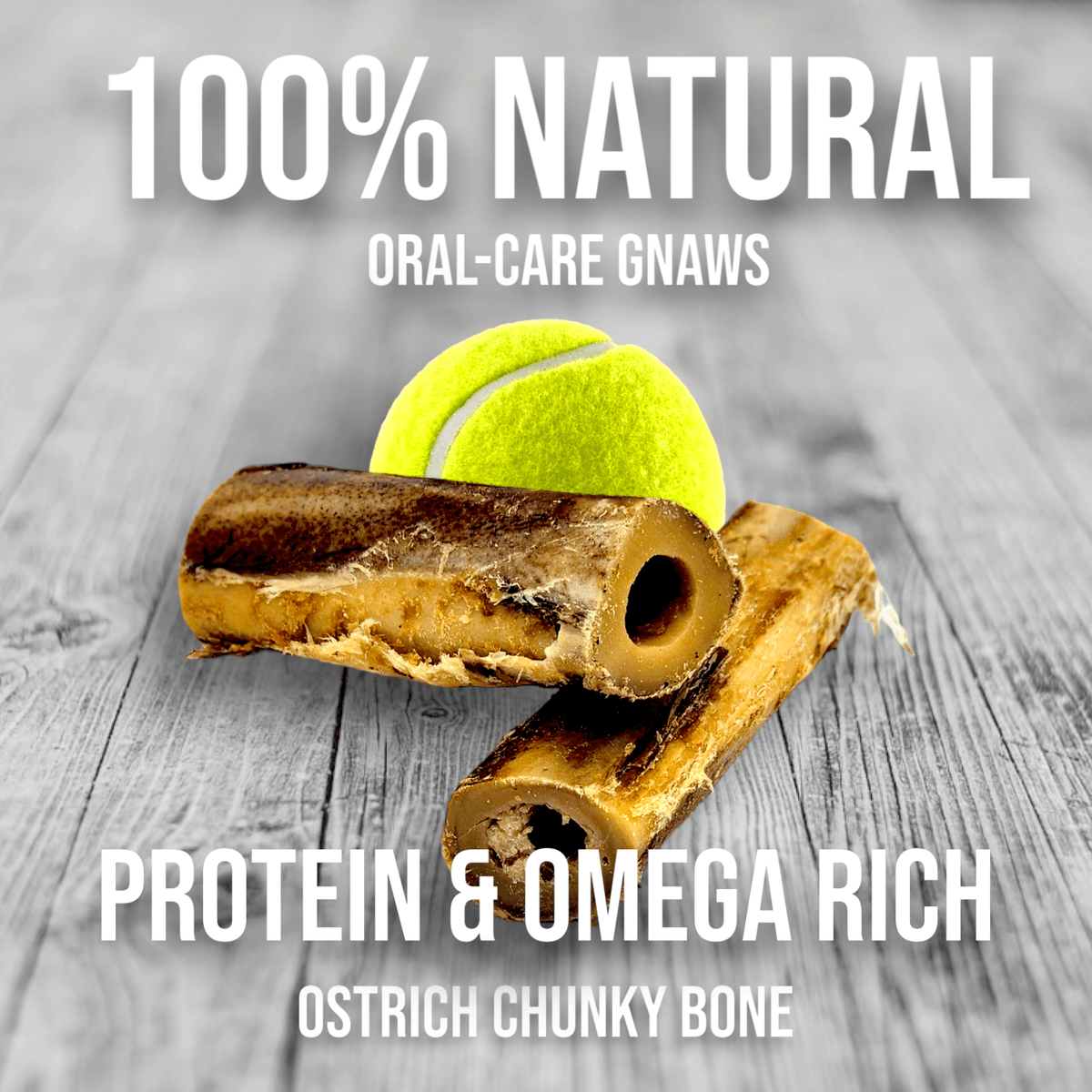 Savannah Pet Food Ostrich Chunky Bones – 2 Pack| Long-Lasting Dog Chews