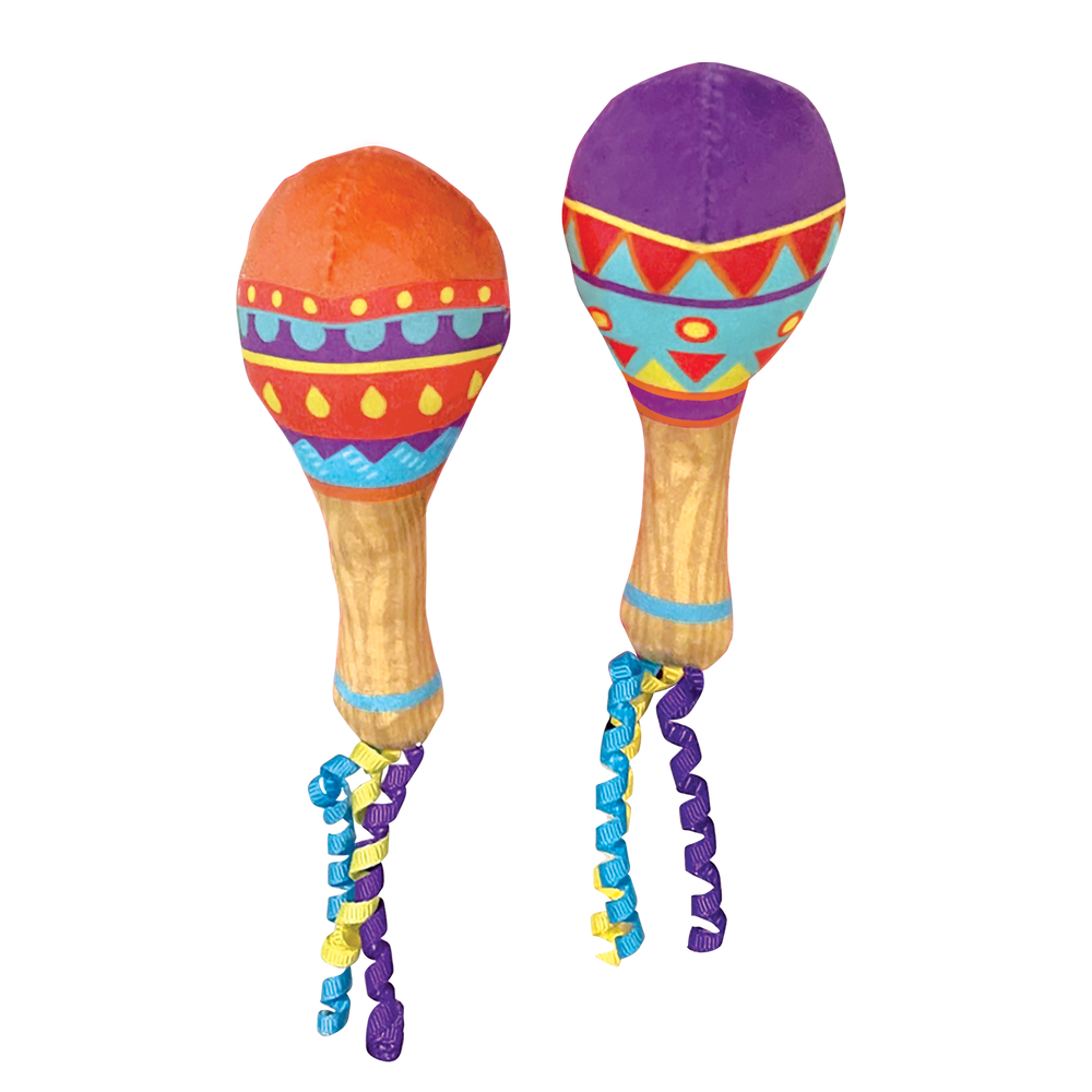 KONG Scrattles Acoustix Cat Toys – 2-Pack of Rattle & Catnip Fun