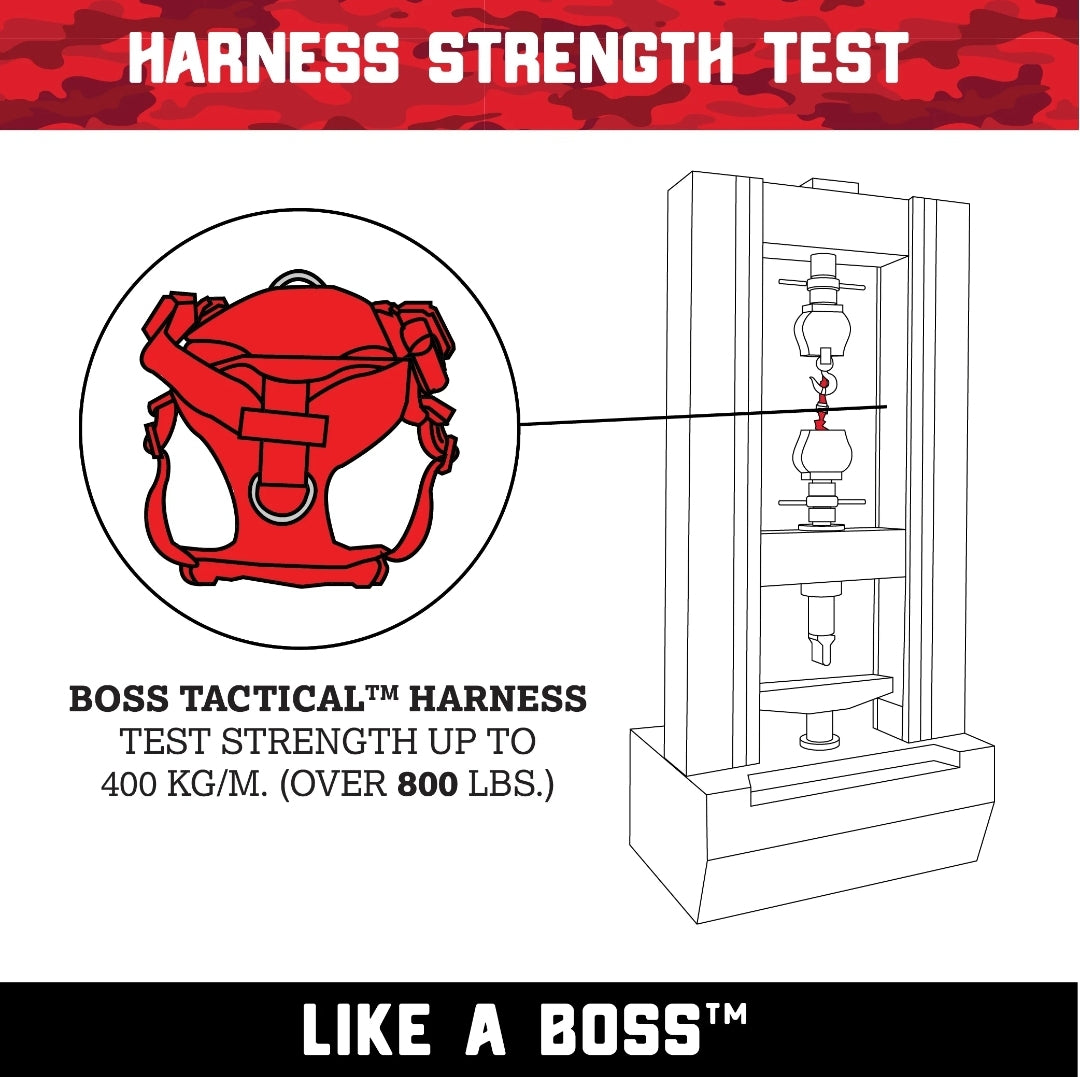 Boss Dog Tactical Dog Harness - Tan Camo | Durable & Adjustable