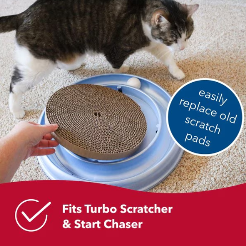 Bergan Turbo Scratcher Refill Pads 2-Pack: Durable Replacement Pads for Cat Toy