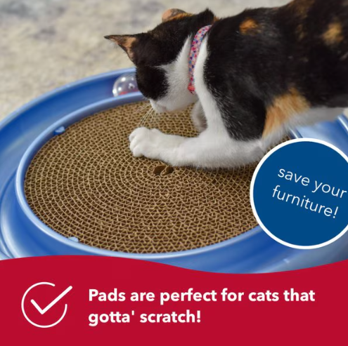 Bergan Turbo Scratcher Refill Pads 2-Pack: Durable Replacement Pads for Cat Toy
