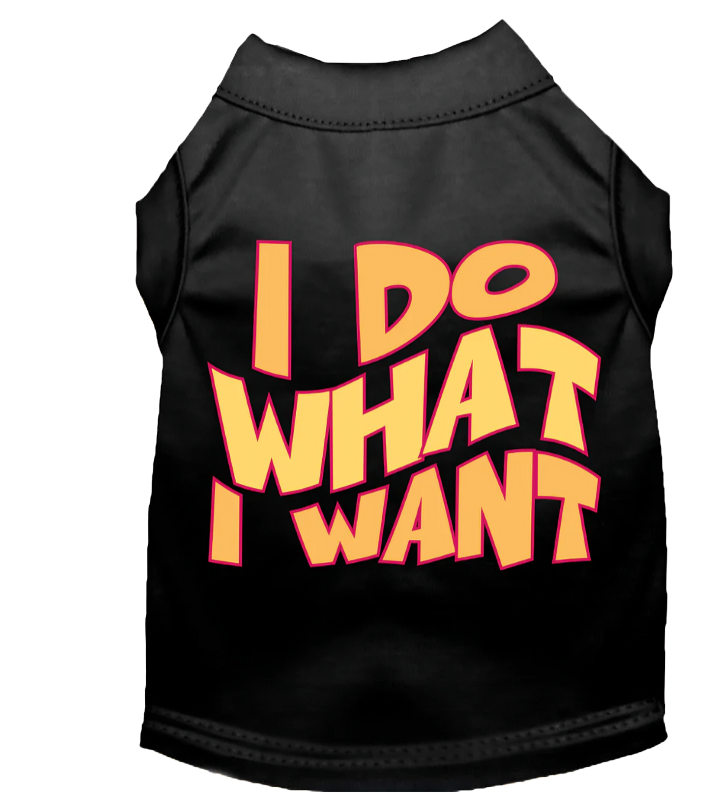 "Adorable 'I Do What I Want' Cat & Dog Shirt – Perfect for Pets"