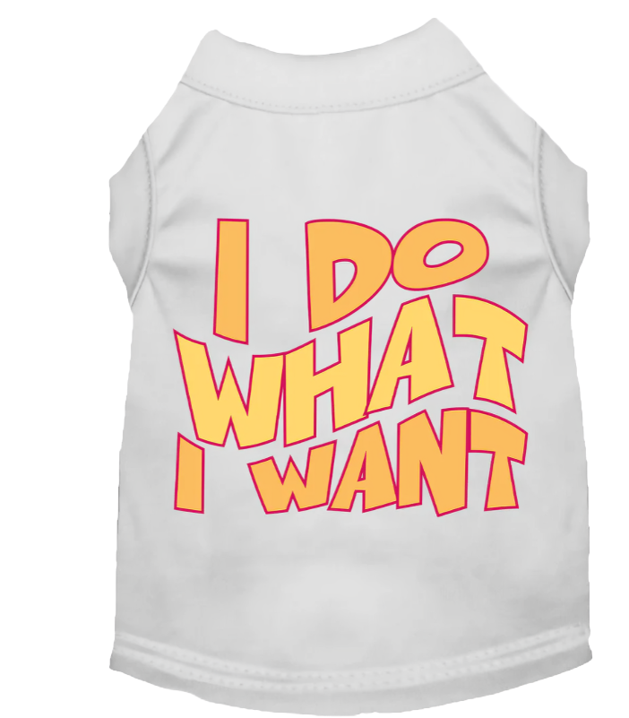 "Adorable 'I Do What I Want' Cat & Dog Shirt – Perfect for Pets"
