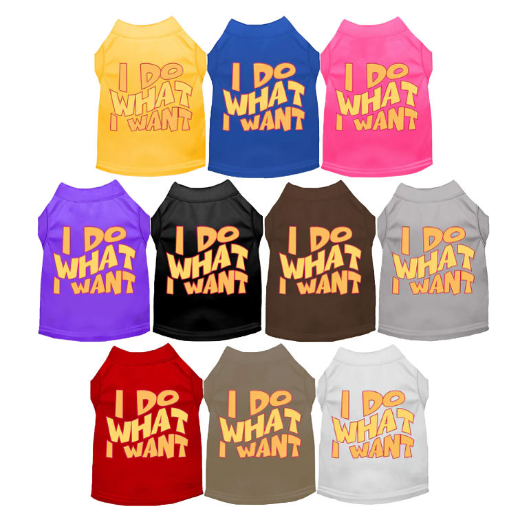 "Adorable 'I Do What I Want' Cat & Dog Shirt – Perfect for Pets"