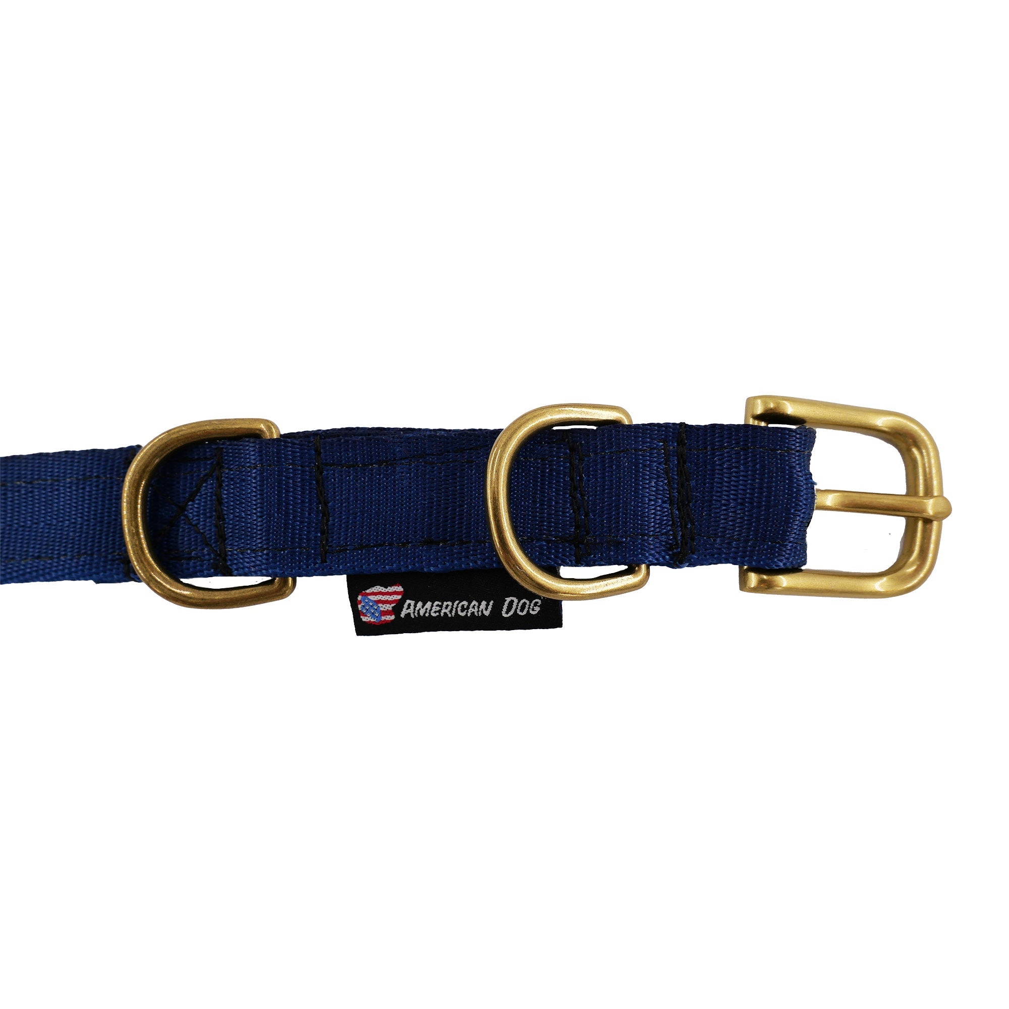 Heavy-Duty Seatbelt Dog Collar – USA Made with Brass Hardware