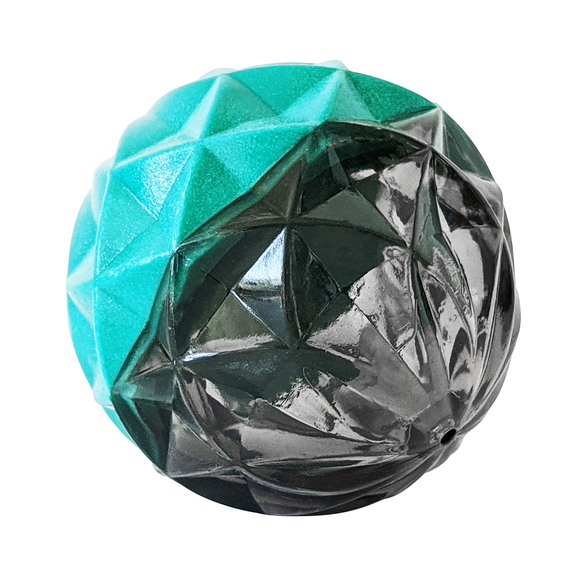 Country Living Geometric Textured Ball Dog Chew Toy – Durable Rubber Interactive Toy for Mental Stimulation (Small)