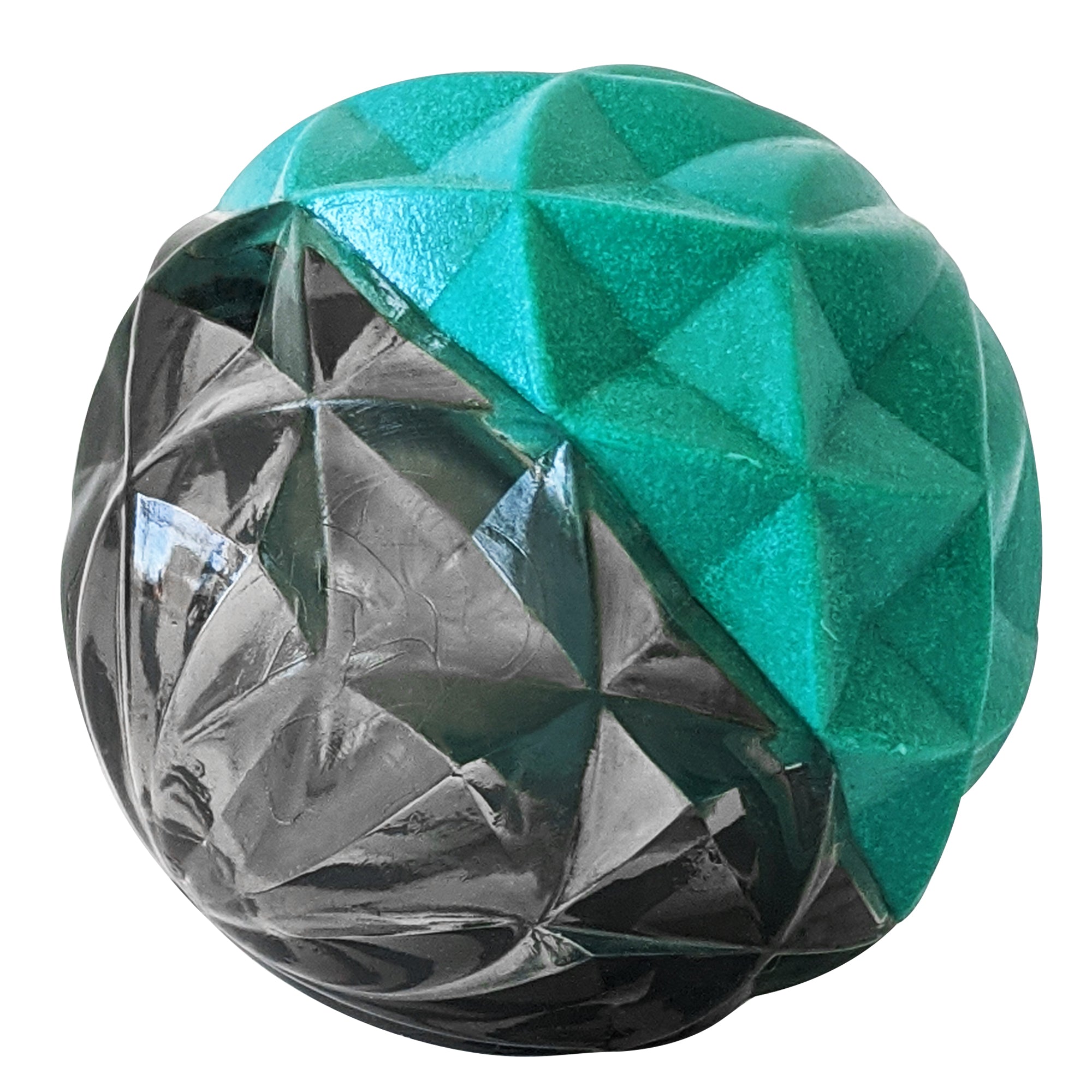 Country Living Geometric Textured Ball Dog Chew Toy – Durable Rubber Interactive Toy for Mental Stimulation (Small)