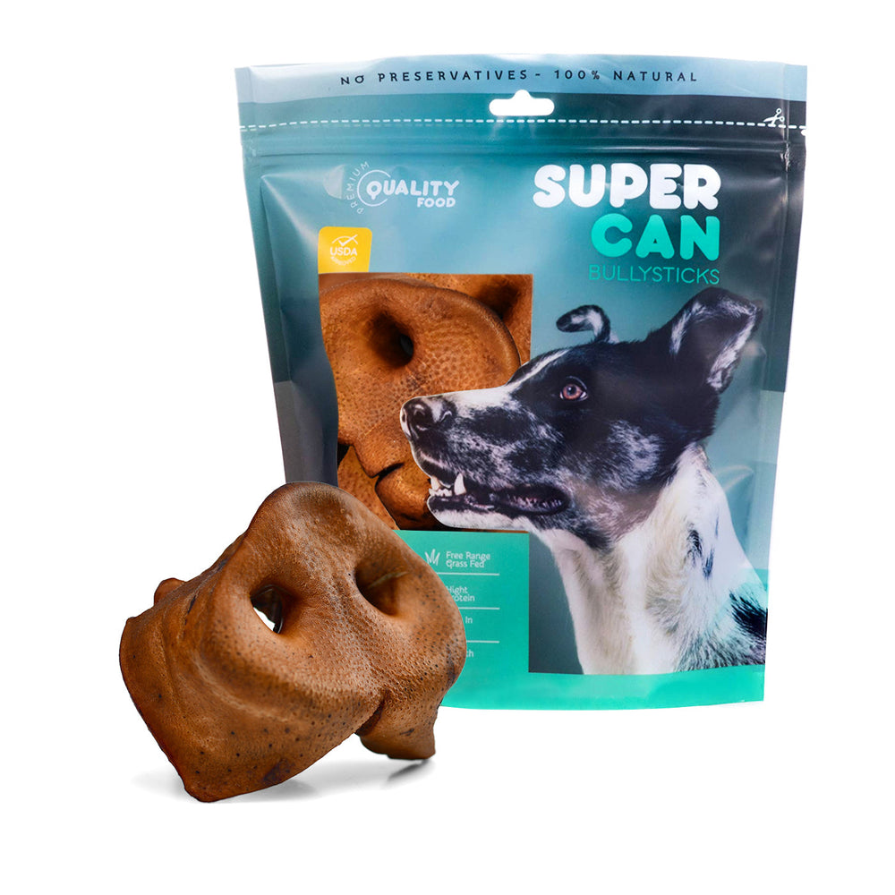 All-Natural Pork Snouts | #1 Best-Selling Oven-Baked Single-Ingredient Dog Chews in the USA (6 Pcs)