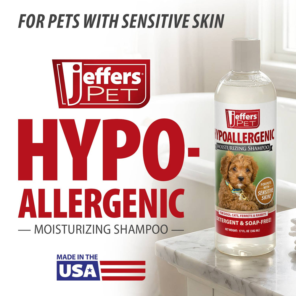 Jeffers Hypoallergenic Moisturizing Pet Shampoo – 15:1 Concentrated Shampoo for Sensitive Skin