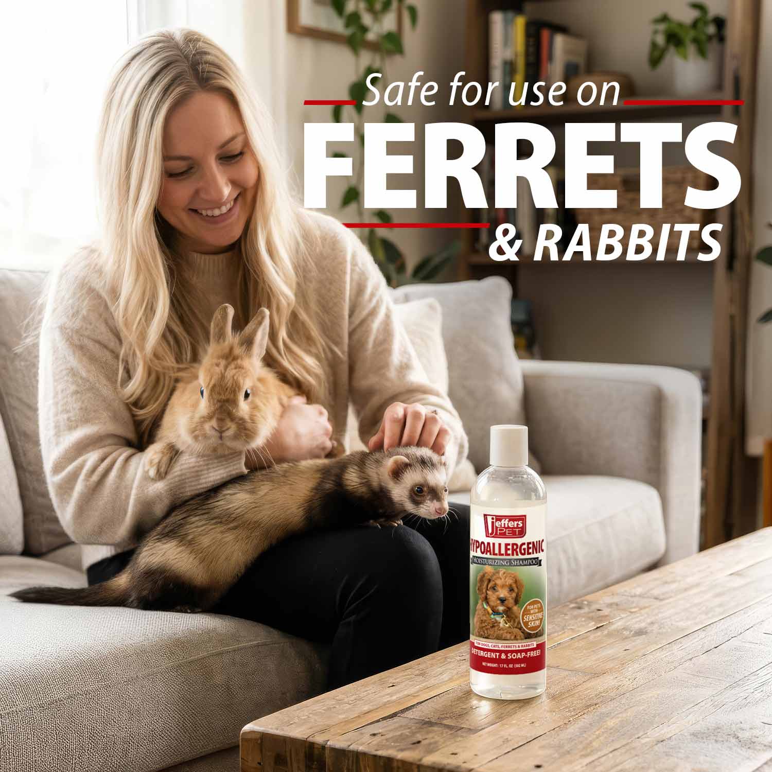 Jeffers Hypoallergenic Moisturizing Pet Shampoo – 15:1 Concentrated Shampoo for Sensitive Skin