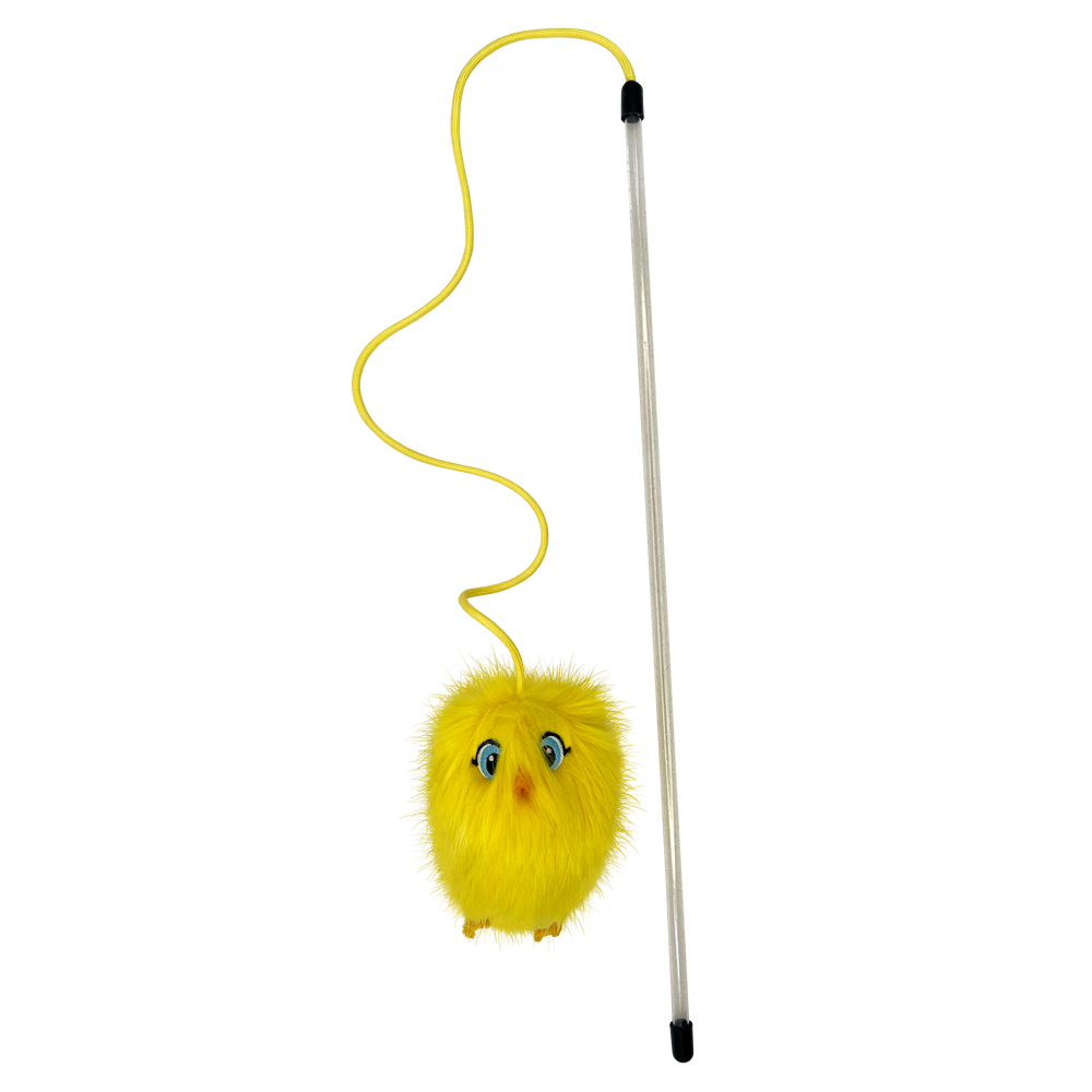 KONG Chirpz Chick Cat Teaser – Interactive Wand Toy with Sound & Catnip