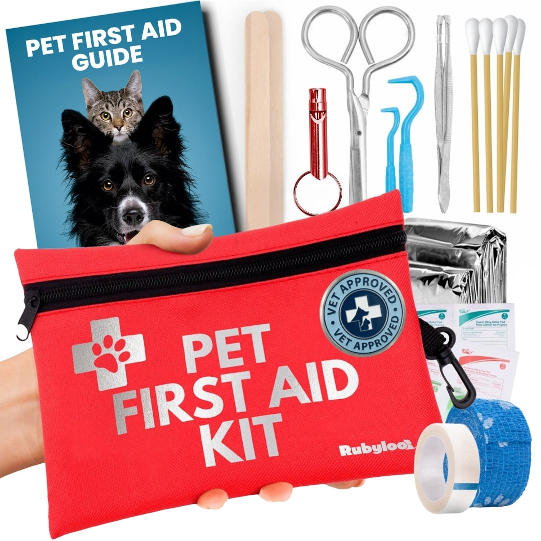 Pet First Aid Kit for Dogs & Cats – Vet-Approved Emergency Essentials for Travel, Hiking & Home