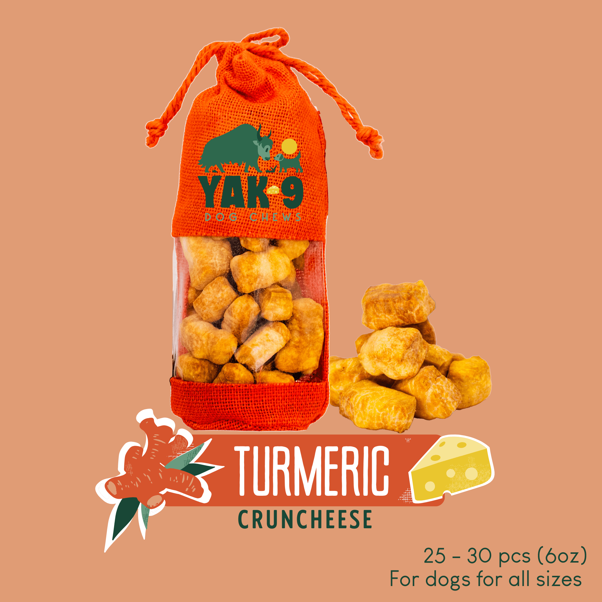 Yak9 CrunCheese Yak Cheese Dog Treats – Crunchy High-Protein Himalayan Training Treats