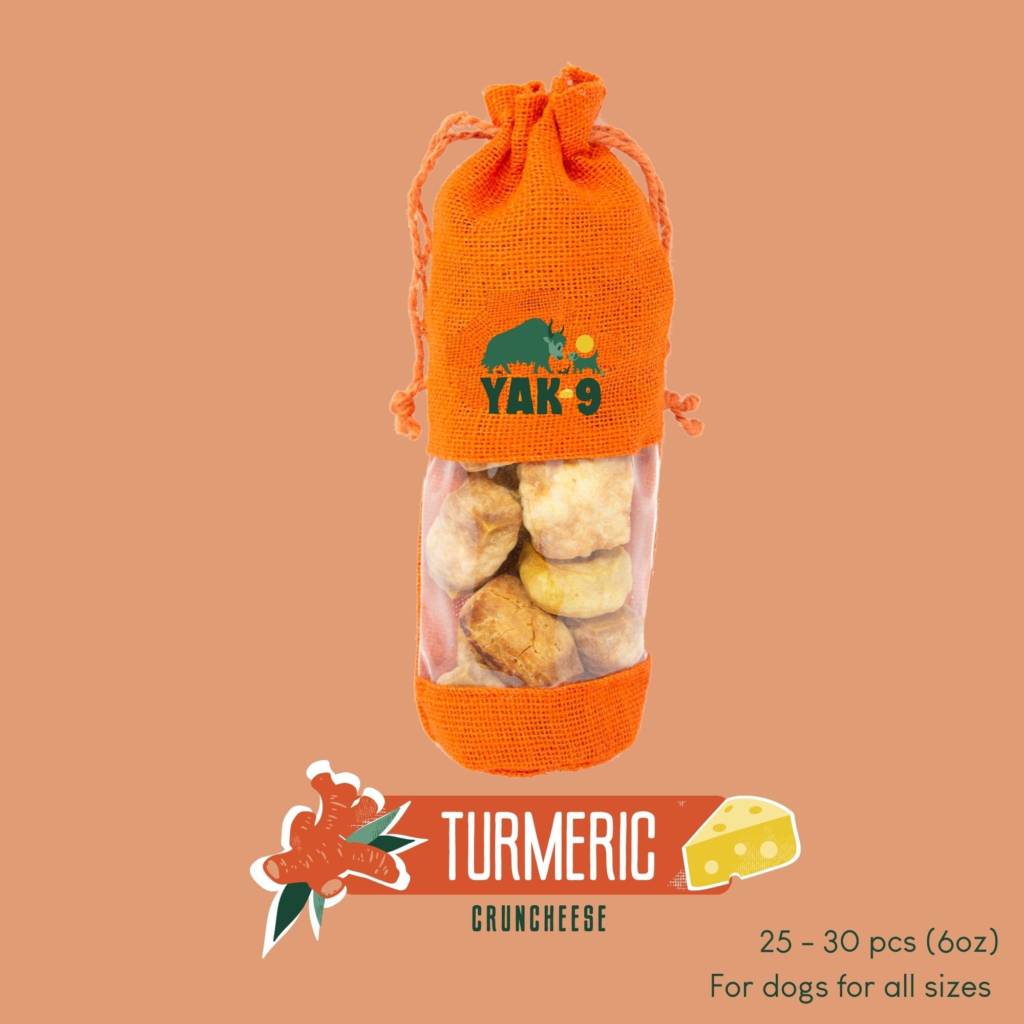 Yak9 Turmeric Yak Cheese Dog Chews – Natural Long-Lasting Chews for Joint, Dental & Digestive Health
