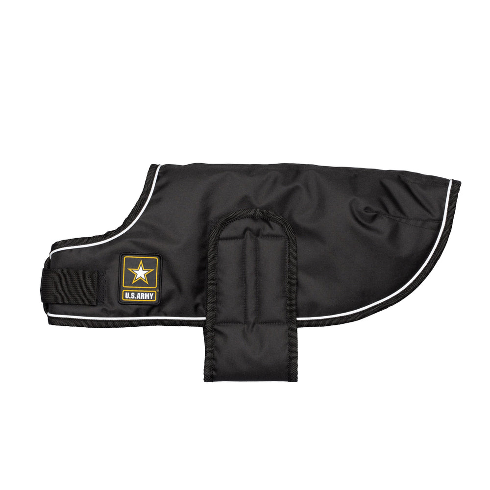 US Army® Waterproof Dog Blanket Jacket – Black Camo