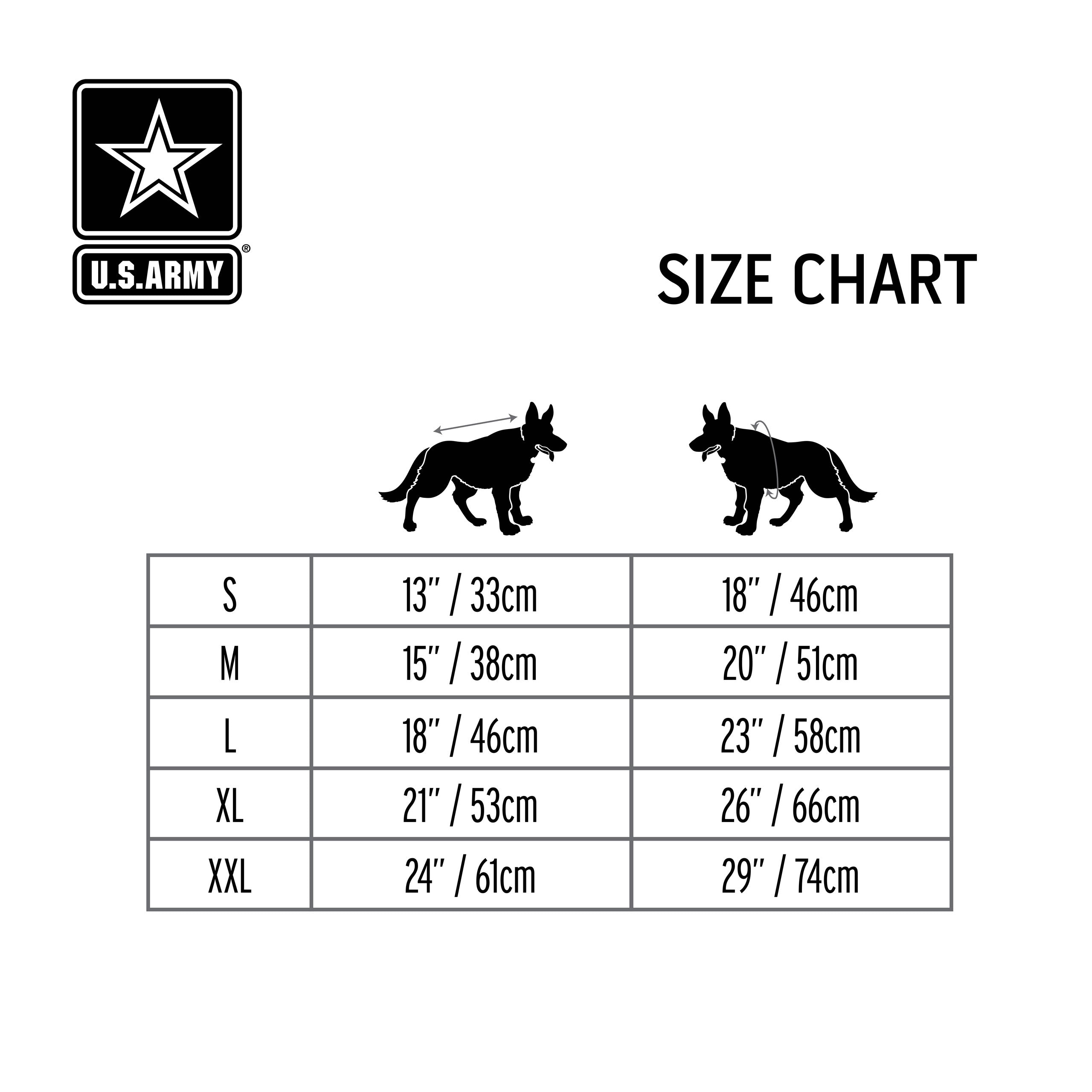 US Army® Waterproof Dog Blanket Jacket – Black Camo