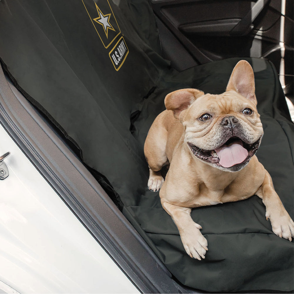 US Army® Pet Car Bench Seat Cover – Dark Camo, Waterproof & Durable