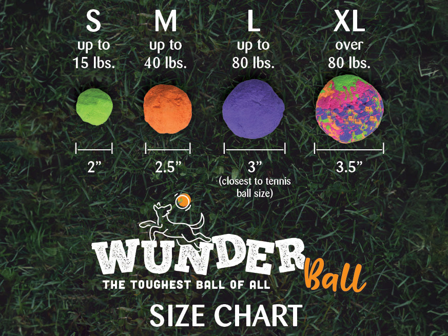 WUNDERball Natural Rubber Dog Ball – Durable Fetch Toy for Aggressive Chewers & Water Play