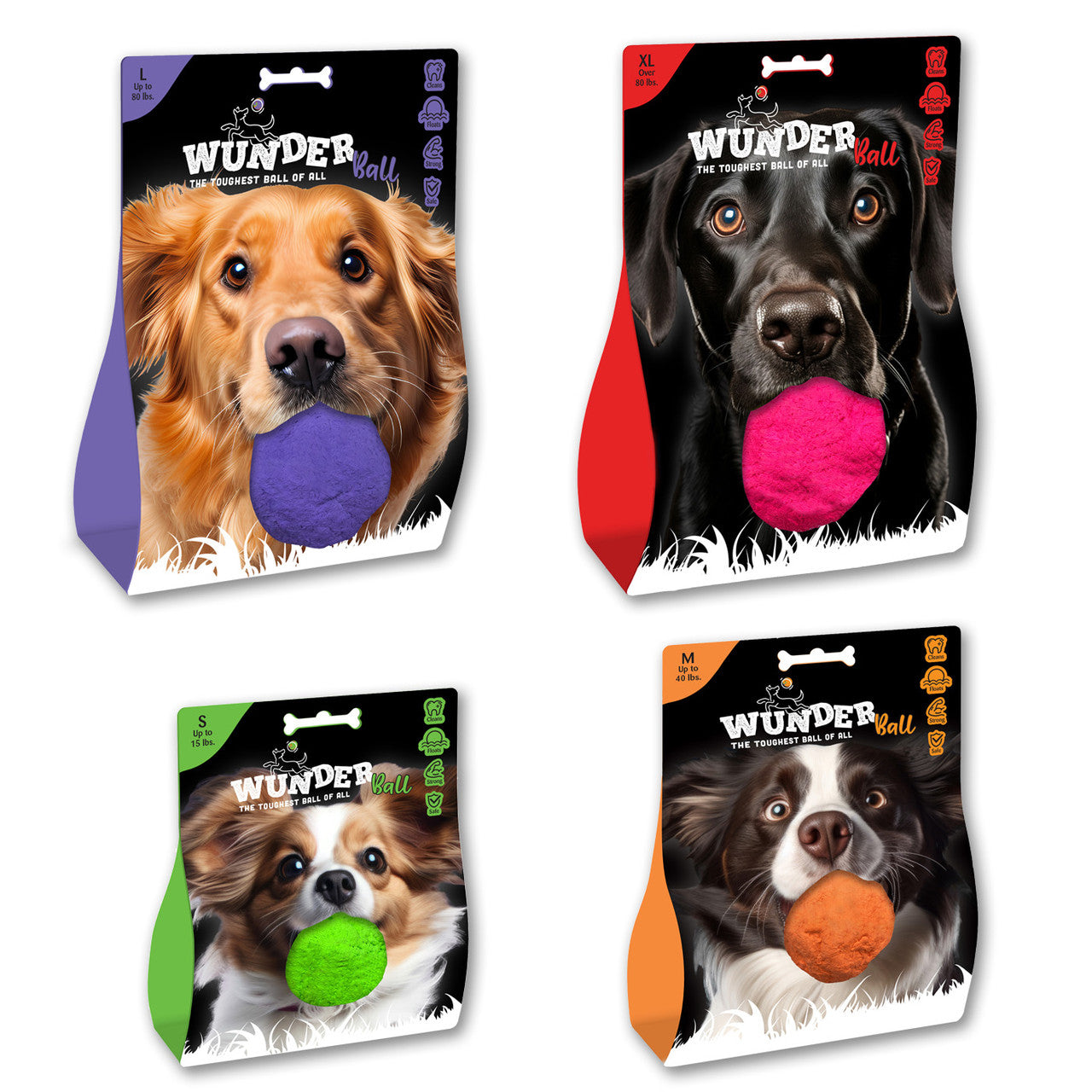 WUNDERball Natural Rubber Dog Ball – Durable Fetch Toy for Aggressive Chewers & Water Play