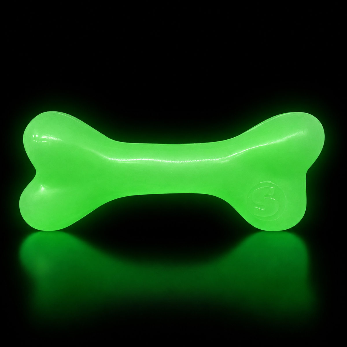 SodaPup PUP-X Glow-in-the-Dark Dog Bone – Large Floating Chew Toy