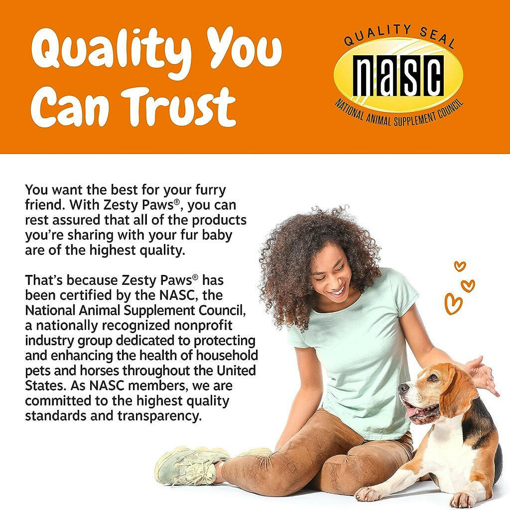 Zesty Paws All-in-One Dental Chews for Large Dogs – Functional Teeth, Breath & Bones (8 Ct)