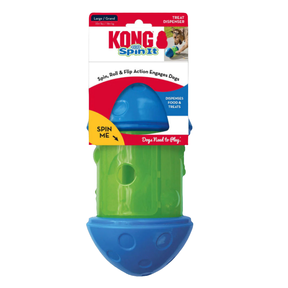 KONG Spin It Treat-Dispensing Toy (Large) – Keep Dogs Engaged & Mentally Stimulated