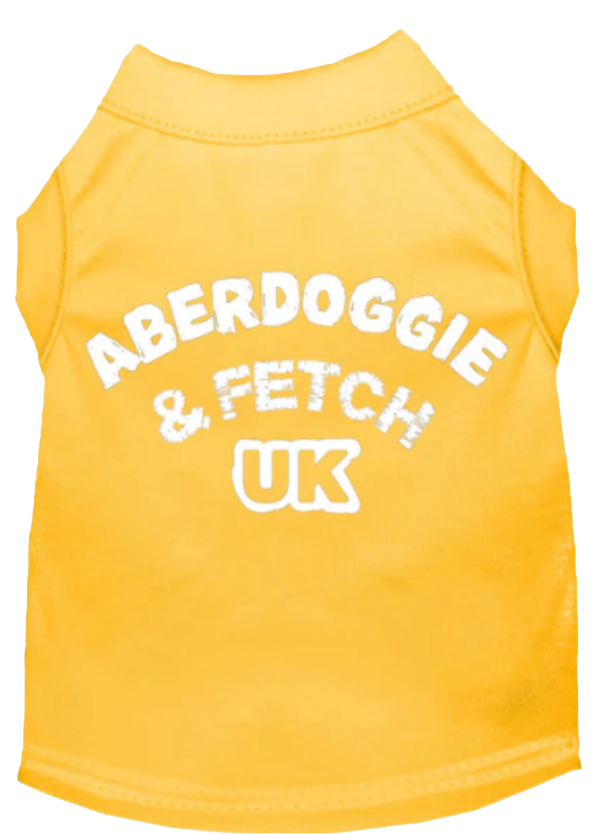 "Aberdoggie and Fetch UK" Screen Printed Pet Shirt for Dogs & Cats - Stylish Comfort Wear