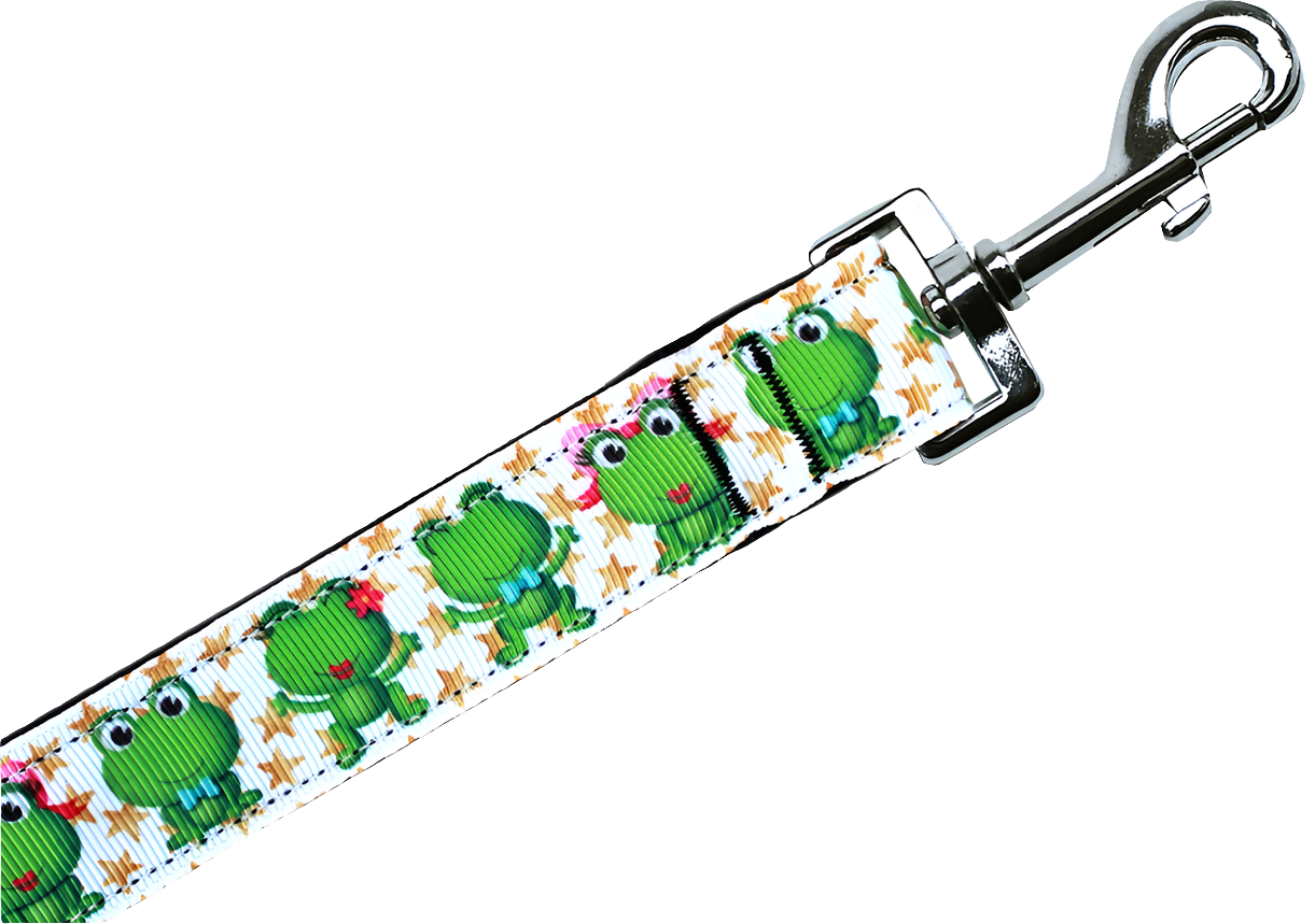 "Happy Frogs" Pet Collar or Leash – Durable Nylon Dog & Cat Accessory, Breakaway & Quick-Release Options