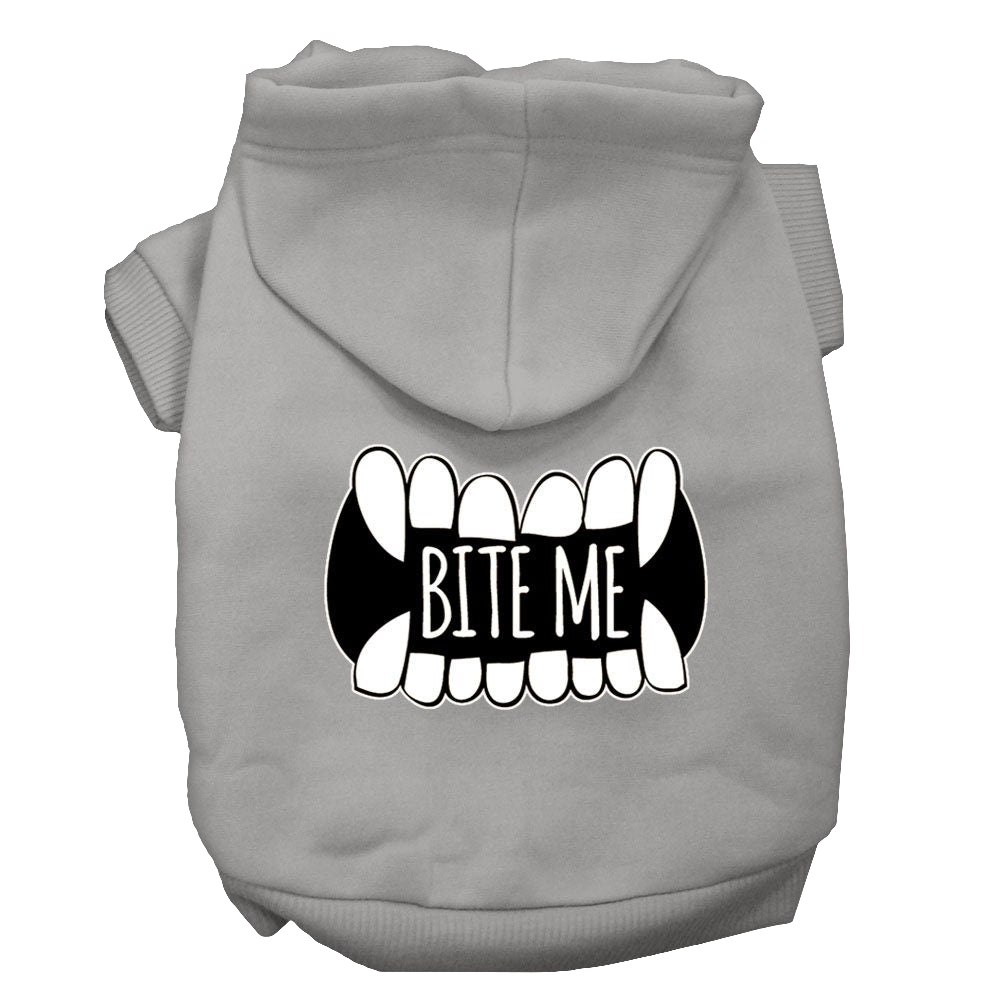"Bite Me" Hoodie for Pets – Cozy Dog & Cat Hoodie with Screen Print Design