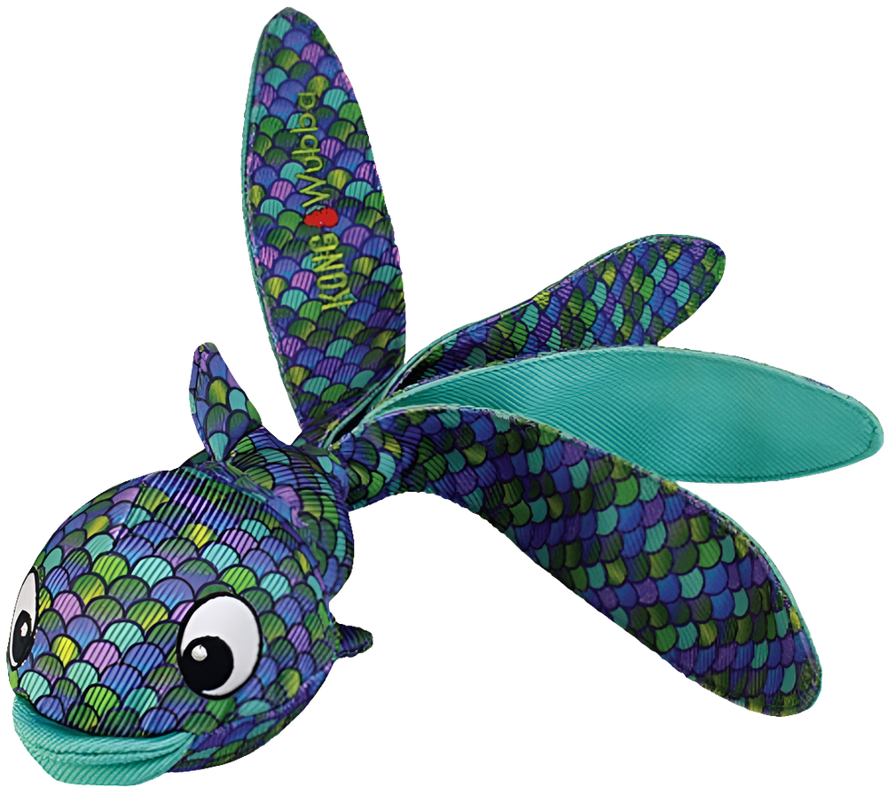 KONG Wubba Finz Dog Toy – Durable & Fun Interactive Play - Blue