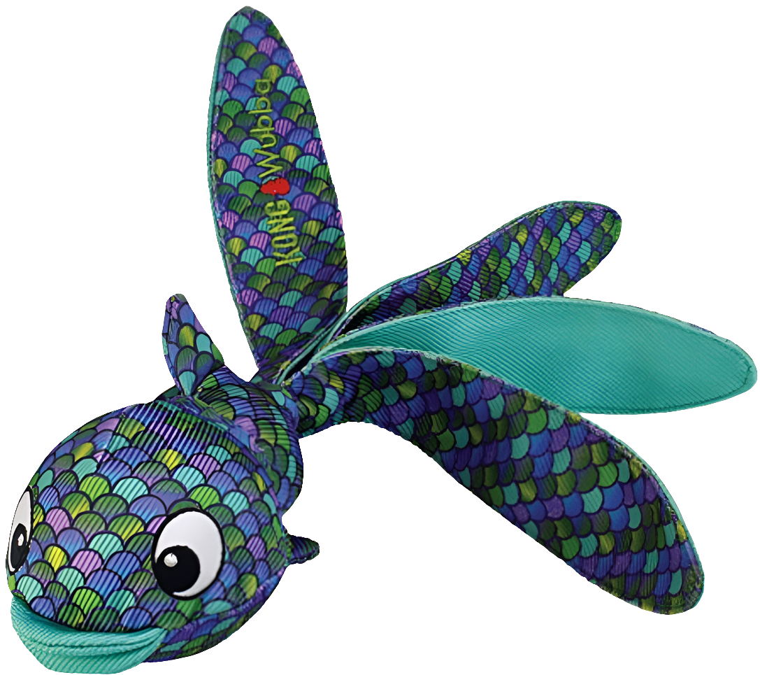 KONG Wubba Finz Dog Toy – Durable & Fun Interactive Play - Blue