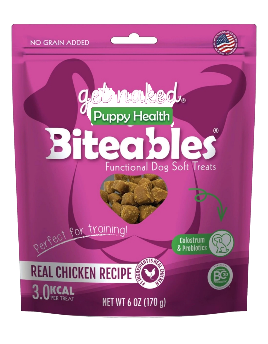 Get Naked Biteables Puppy Health Soft Treats – Functional Training Chews 6oz