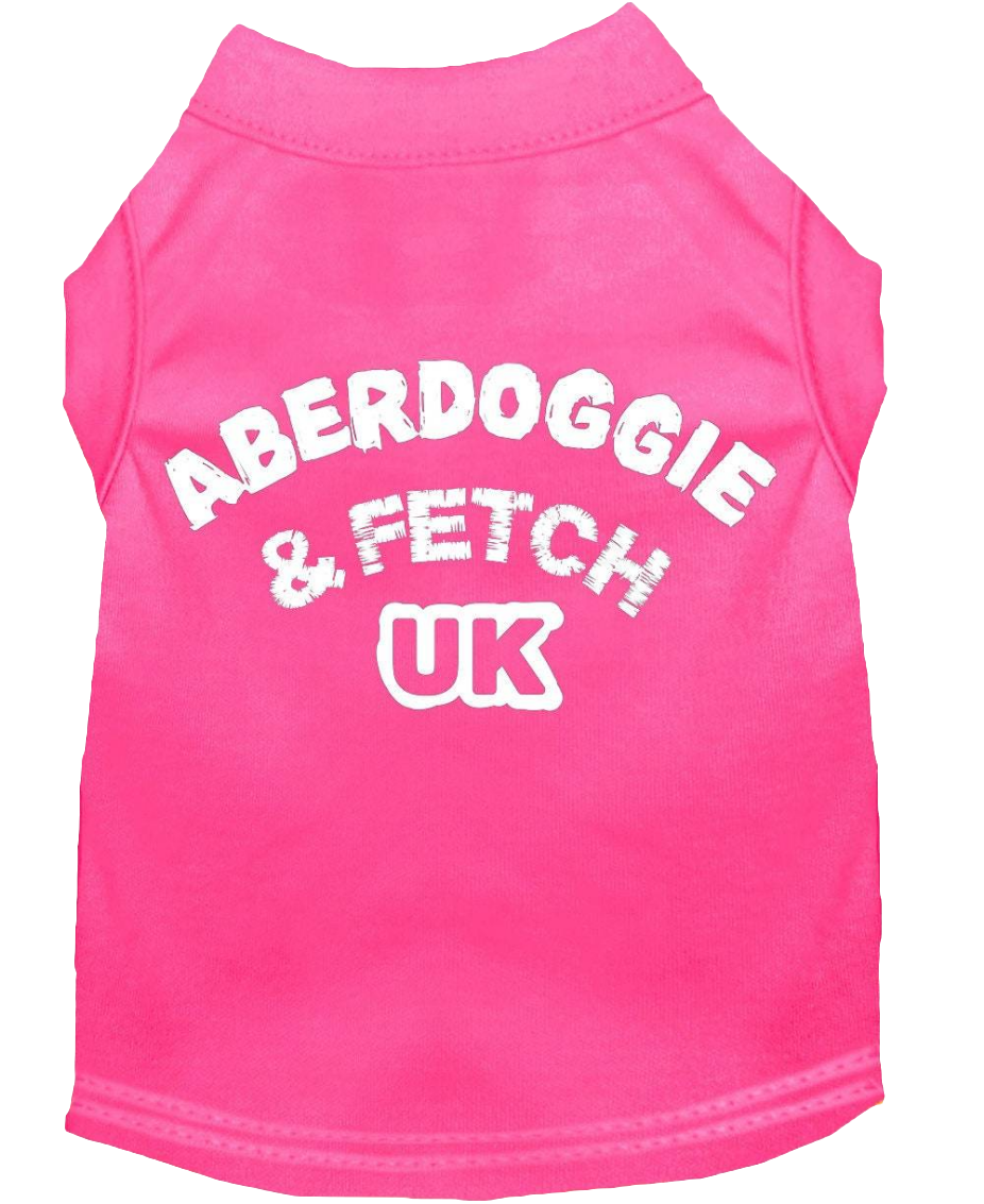 "Aberdoggie and Fetch UK" Screen Printed Pet Shirt for Dogs & Cats - Stylish Comfort Wear