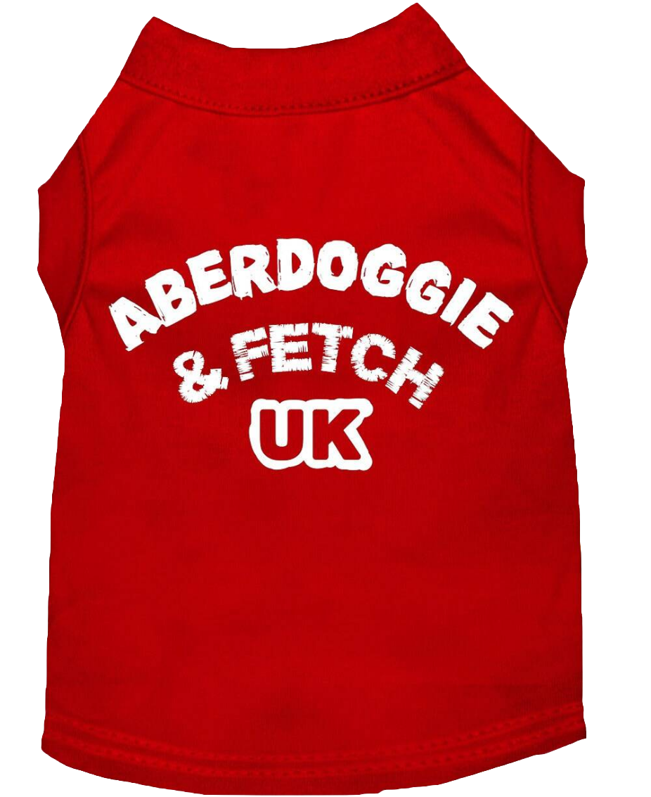 "Aberdoggie and Fetch UK" Screen Printed Pet Shirt for Dogs & Cats - Stylish Comfort Wear