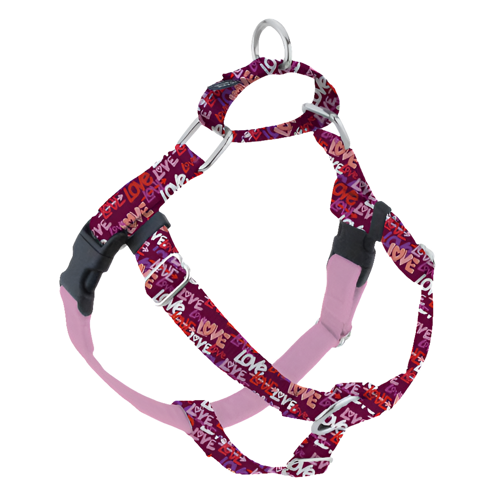 Love Graffiti Red No-Pull Dog Harness – Eco-Friendly EarthStyle by 2 Hounds Design