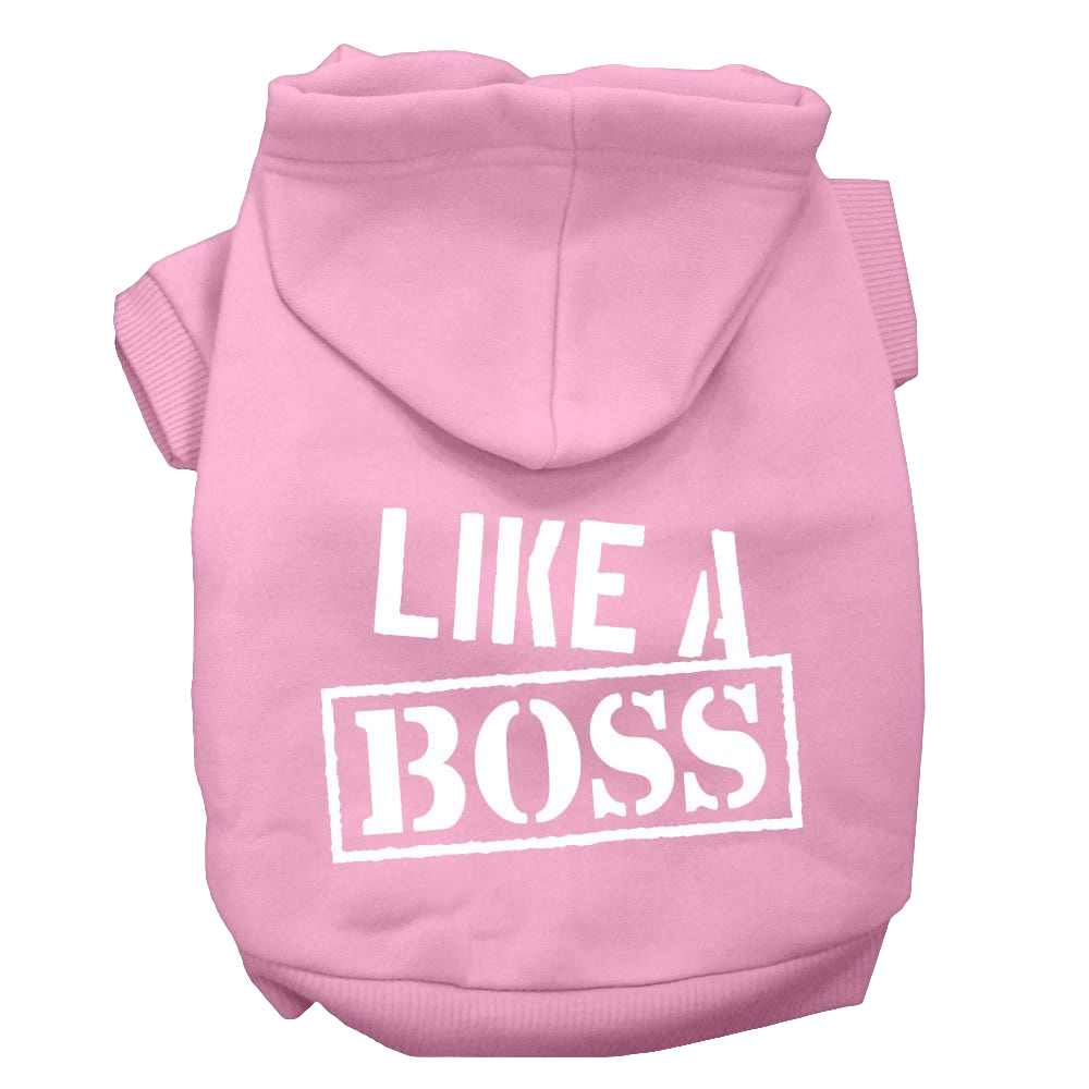 "Like A Boss" Pet Hoodie – Soft Cotton Blend Dog & Cat Outfit for All Sizes