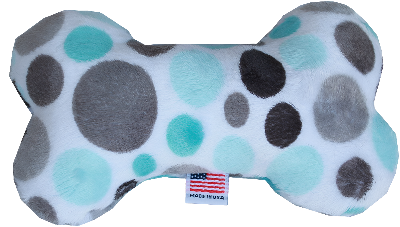 6-Inch Plush Bone Toy for Dogs & Pets – 'Party Dots' Design