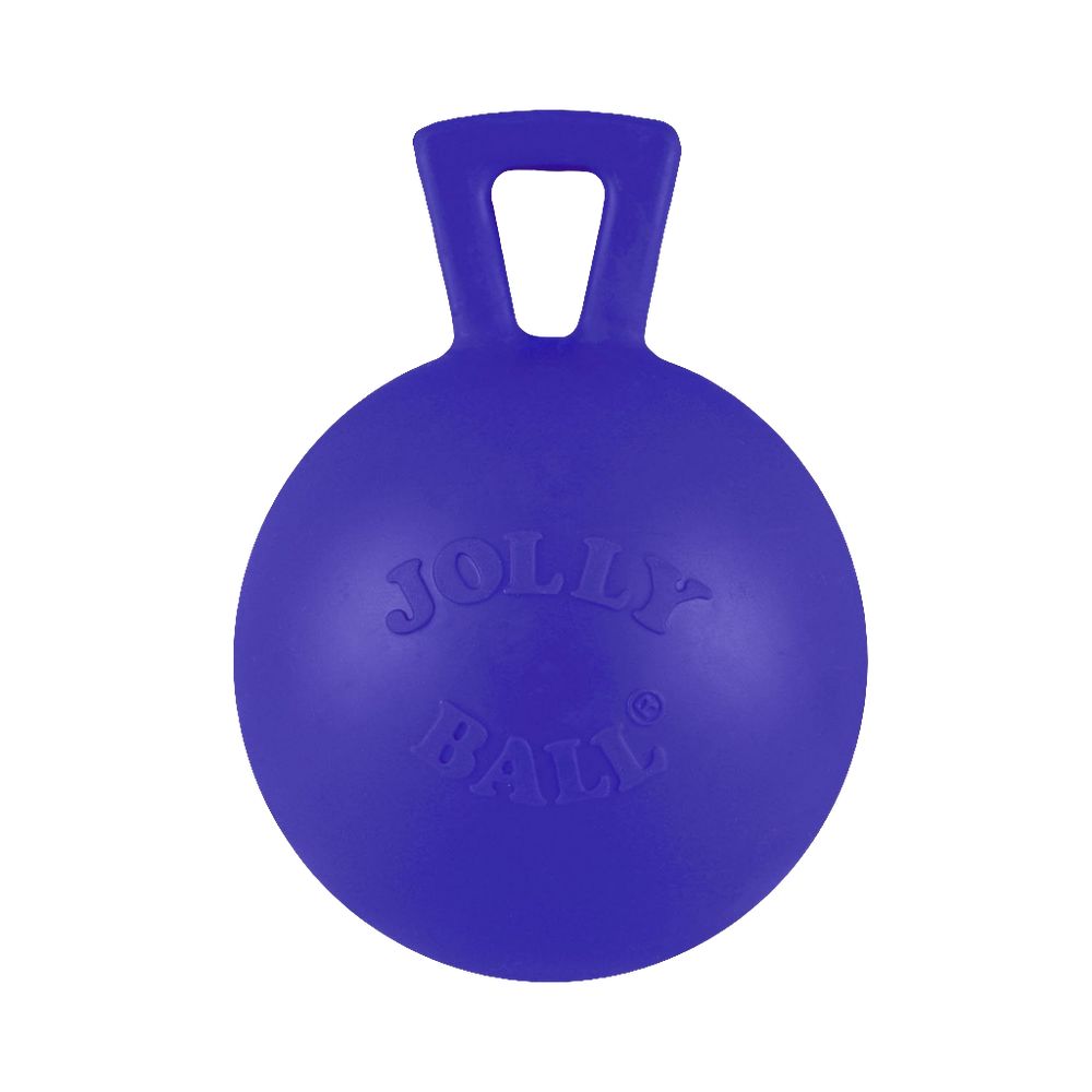 Jolly Pets Tug-n-Toss Mini – Small Bouncy Dog Ball with Handle | Lightweight & Floatable Toy for Small Breeds