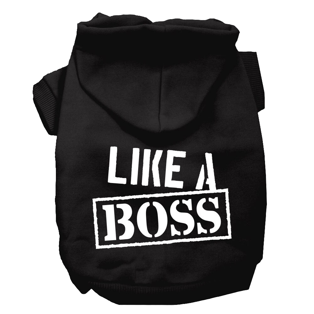 "Like A Boss" Pet Hoodie – Soft Cotton Blend Dog & Cat Outfit for All Sizes