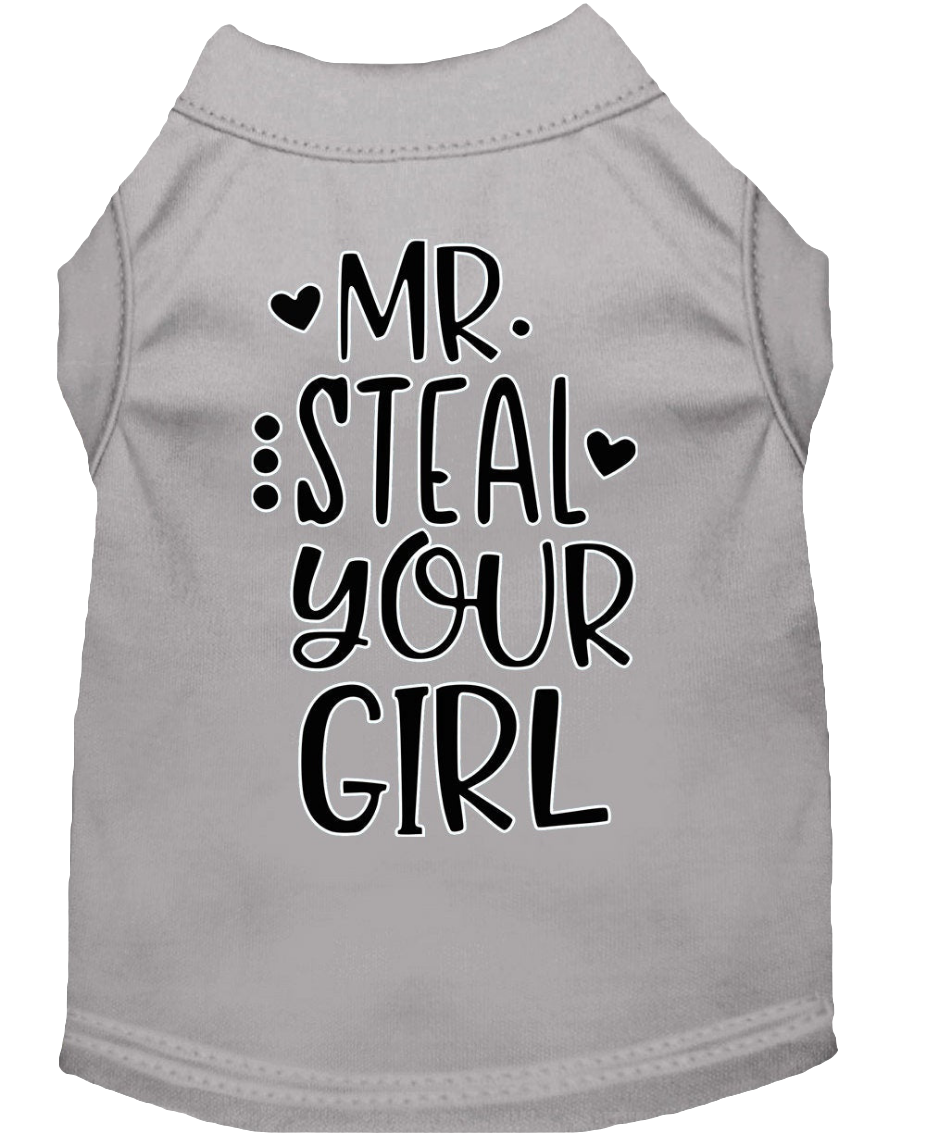 "Mr. Steal Your Girl" Dog & Cat Shirt – Funny Screen-Printed Pet Tee for Small to Large Breeds