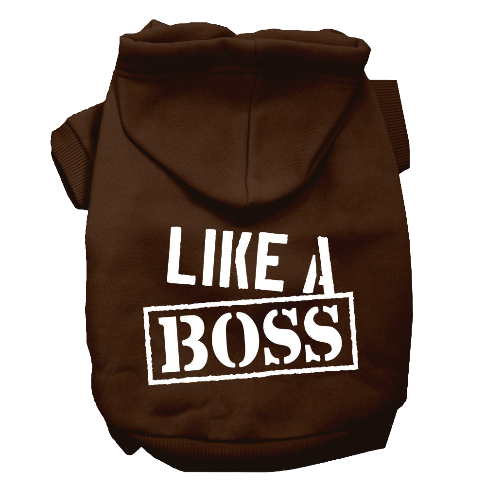 "Like A Boss" Pet Hoodie – Soft Cotton Blend Dog & Cat Outfit for All Sizes