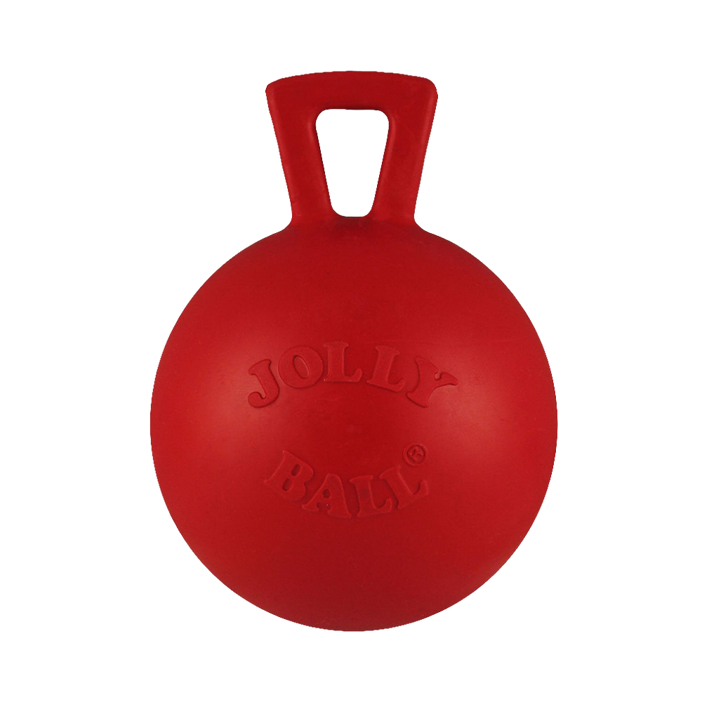 Jolly Pets Tug-n-Toss Mini – Small Bouncy Dog Ball with Handle | Lightweight & Floatable Toy for Small Breeds