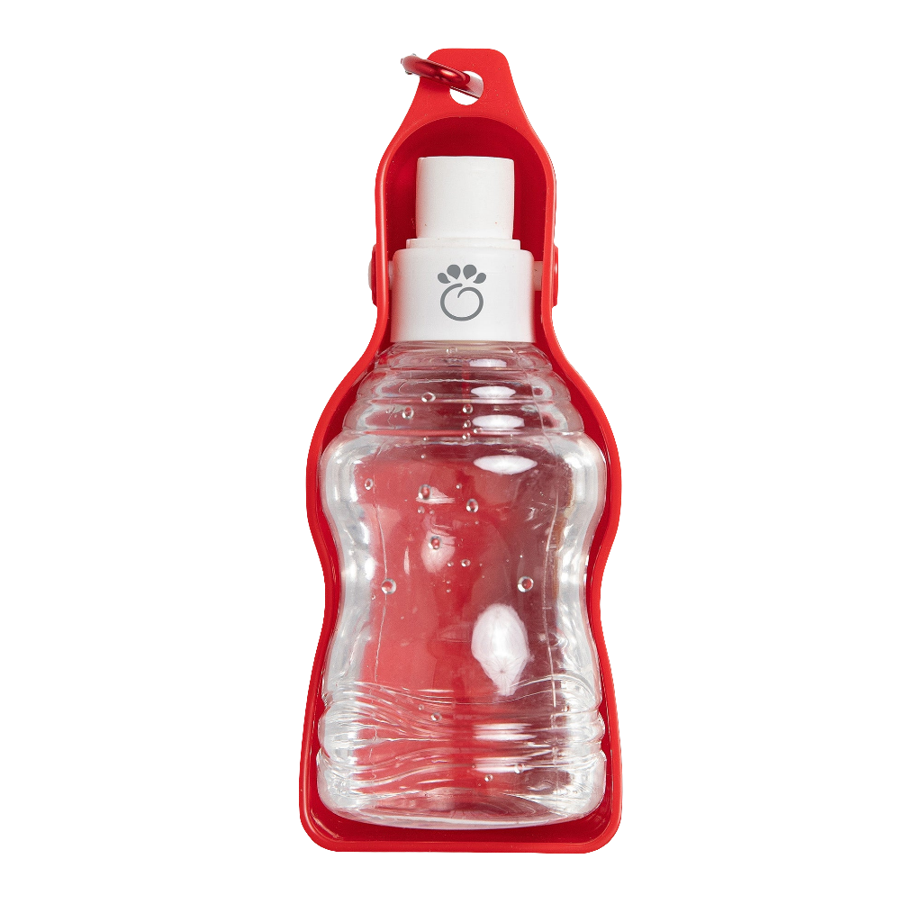 GF PET Portable Dog Water Bottle with Foldout Bowl – 250ml Travel Pet Hydration for Hiking, Walking & Camping