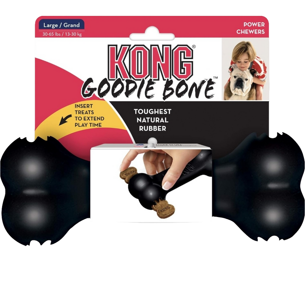 Durable KONG Extreme Goodie Bone Black – Perfect for Power Chewers!