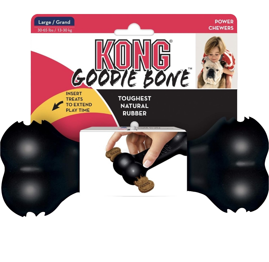 Durable KONG Extreme Goodie Bone Black – Perfect for Power Chewers!