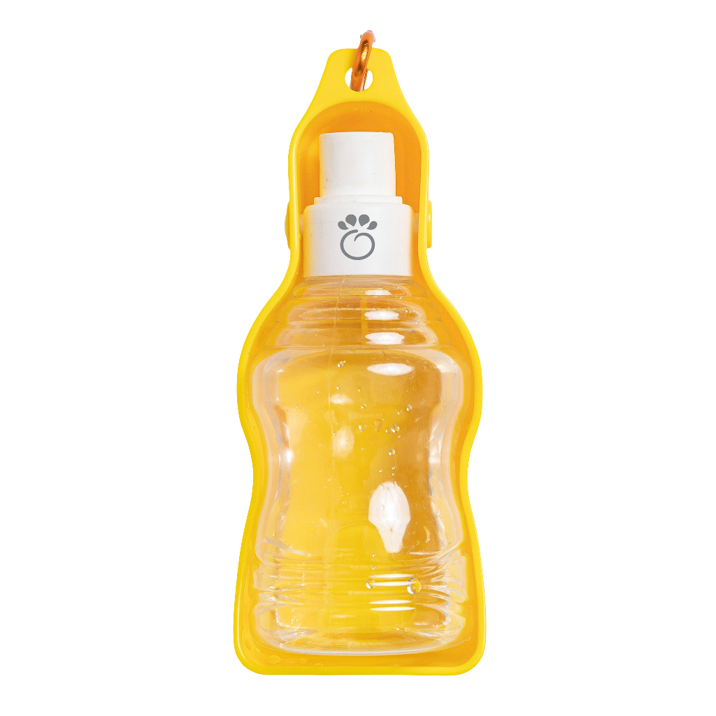 GF PET Portable Dog Water Bottle with Foldout Bowl – 250ml Travel Pet Hydration for Hiking, Walking & Camping