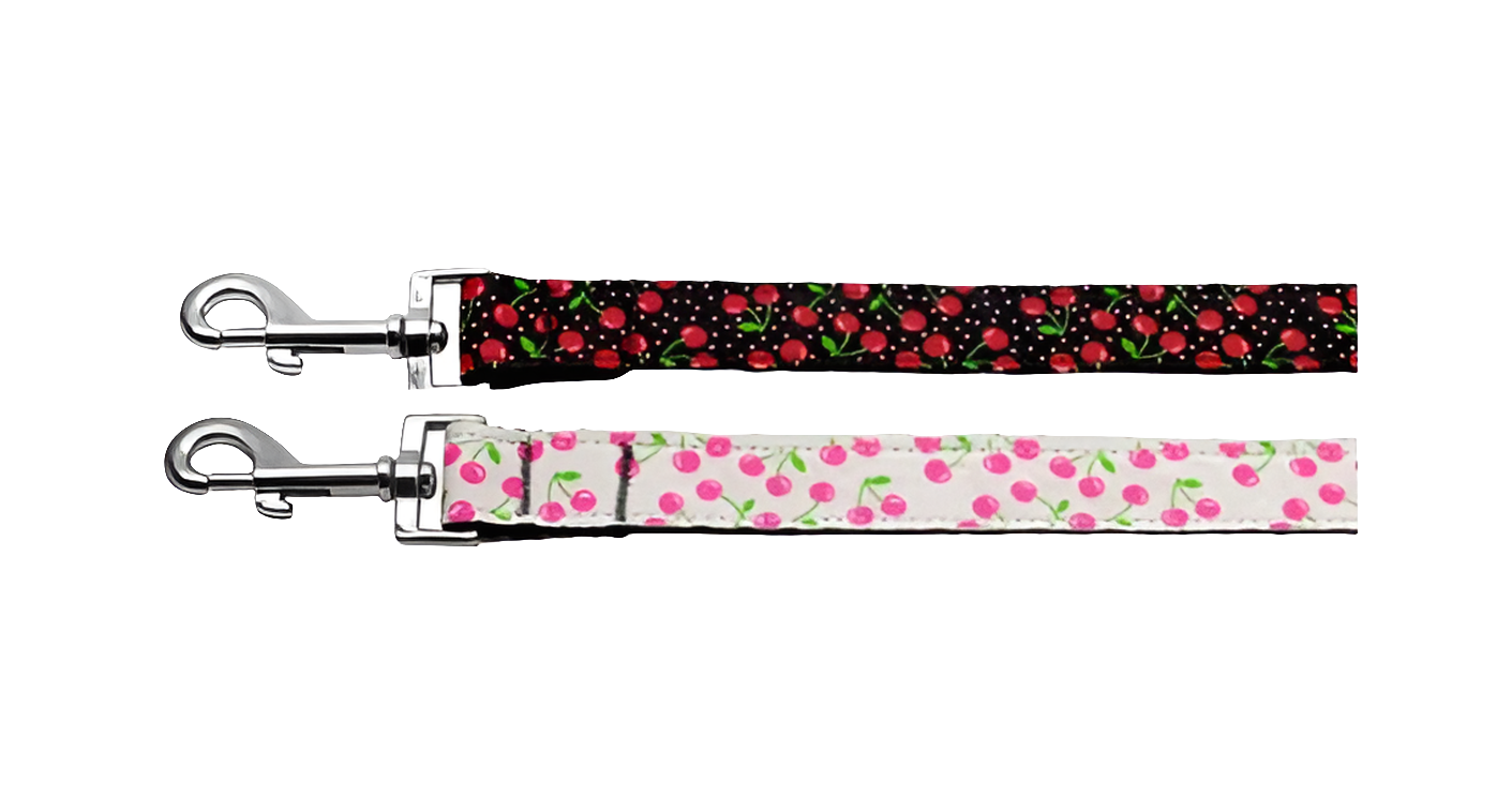 "Cherries" Nylon Adjustable Pet Collar or Leash – Cute & Durable for Dogs and Cats