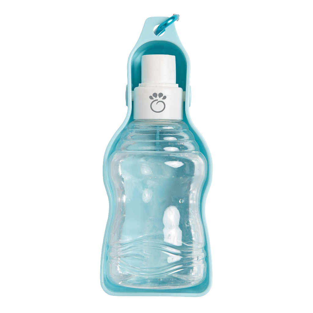 GF PET Portable Dog Water Bottle with Foldout Bowl – 250ml Travel Pet Hydration for Hiking, Walking & Camping