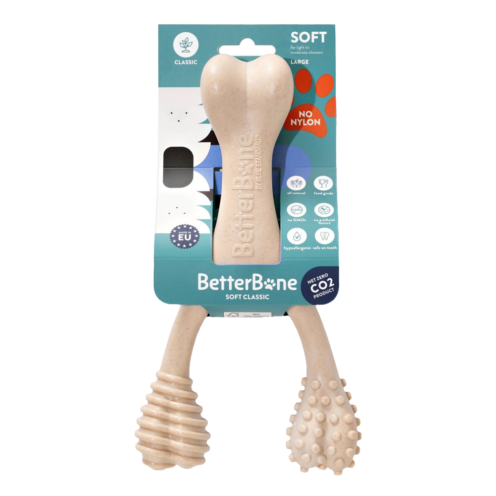 BetterBone SOFT Natural Chew Toy for Puppies, Seniors & Gentle Chewers – Safe, Hypoallergenic & Easy on Teeth