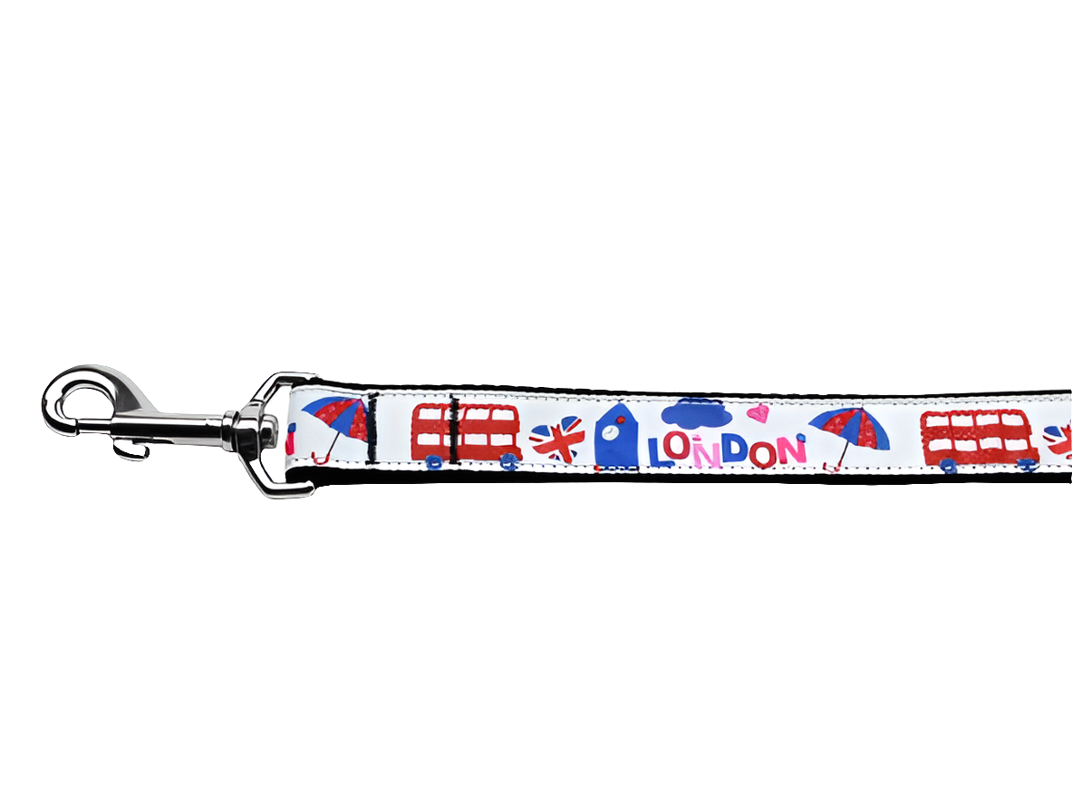 🐶🐱 "London Town" Nylon Collar & Leash – Stylish & Durable Pet Accessory